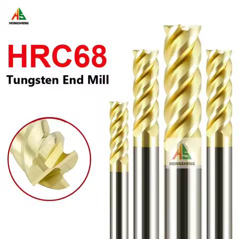 HRC70 End Mill Cutter Tool CNC High Hardness Solid Carbide Trochoidal Machining Feed Titanium Alloy 