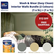 [1 Room BUNDLE] Dulux Wash &amp; Wear Interior Walls Paint (Easy clean) Washable (1x5L + 1x1L) Wild Wonder Soothing Tone