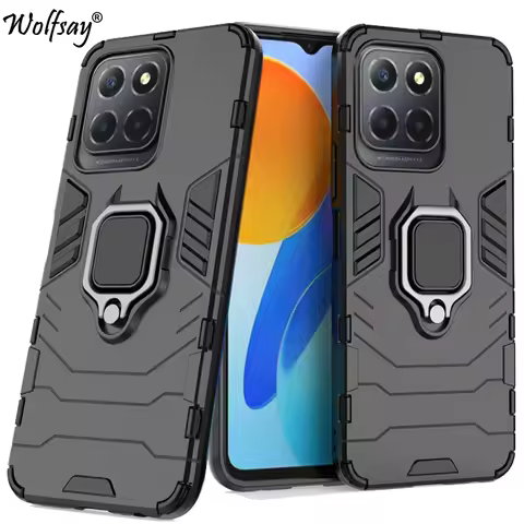 For Honor X6 Case Bumper Anti-knock Armor Magnetic Suction Stand Full Cover For Honor X6 Case Cover 