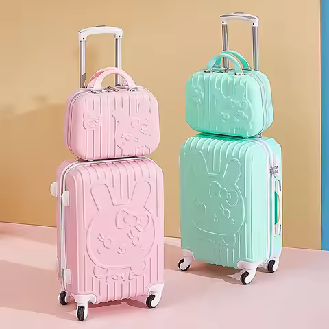 Trolley Luggage Bag Cute Cartoon Rolling Luggage Case 20 Inch Password Carry on Luggage with Wheels 