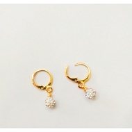 Bangkok Gold Stone Earrings 916 Gold Price 916 Gold Earring