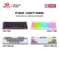Redragon K617 Fizz 60% Wired RGB Gaming Keyboard, 61 Keys Hot-Swap Compact Mechanical Keyboard Pro D
