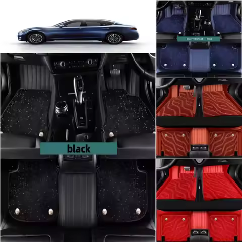 Double layer Custom Car Floor Mats for Audi Q8 2019-2023 S1 2 Doors 2014-18 S3 Sedan R8 RS3 Auto Car