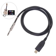 [whfashionkk] USB Guitar Cable 2 Meter Electric Guitar Cable usb Guitar Recorder 6.5FT USB to 1/4 in