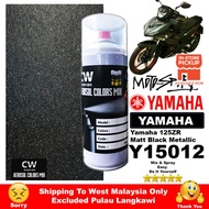 [ Matte Black Y15012 ] Yamaha 125ZR 2K Paint Aikka CW DIY Aerosol Spray 370ml Hitam Yamaha , Hitam Mati Matt Black