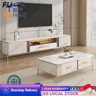 FUCHEN TV Cabinet Coffee Table Modern Simple TV Cabinet Against The Wall Combination