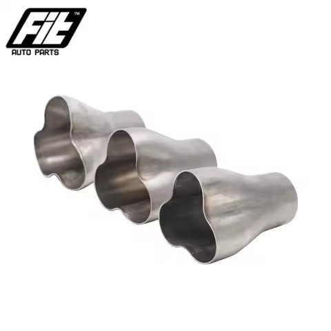 Universal 3 Into 1 Exhaust Header Merge Collector 304 Stainless Steel Weld On Car Exhaust Parts