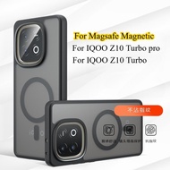 Magnetic Acrylic Matte Phone Case For Vivo Iqoo Z10 Turbo Plus Shockproof Transparent Cover Bumper F