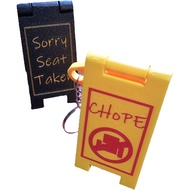 CHOPE! Pocket Signs – Compact Seat Savers & Busy Indicators with Keychain, Funny signs [SINGAPORE]