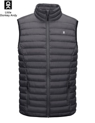 LittleDonkeyAndy Mens Lightweight Warm Down Vest Outdoor Sleeveless Jacket Outdoor Leisure Travel