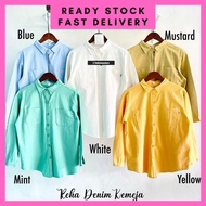 REHA DENIM KEMEJA women kemeja baju kemeja wanita fashion casual kemeja baju lengan panjang kemeja p
