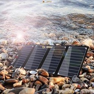 22W帶支架戶外太陽能折疊包 雙USB輸出 sunpower快充太陽能充電器