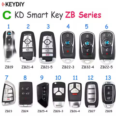 KEYDIY Original KD ZB Smart Key ZB19 ZB21 ZB22 ZB23 ZB24 ZB25 ZB26 ZB27 Series Remote Control for KD