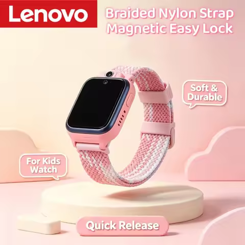 Lenovo Braided Nylon Magnetic Watch Strap 15/16/17mm Kids Smart Watch Breathable Elastic Wristband F