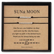 Morse Code Bracelet Funny Gift for Women Girl with Meaning Card Gift Card for Best Friend Couple Mom