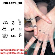 9 cute pandas temporary tattoo stickers, waterproof long-lasting magic tattoo, lasts to 15 days fake