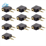 DC 3.5mm Airplane Airline Air Plane Headphone Mono Audio Converter Travel Jack Plug Splitter Adapter