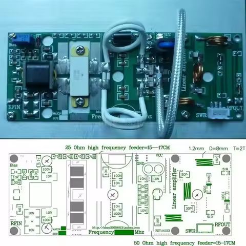 DIY KITS 100W FM VHF 80MHZ -170 Mhz RF Power Amplifier amp Board AMP KITS with MRF9120 tube For Ham 