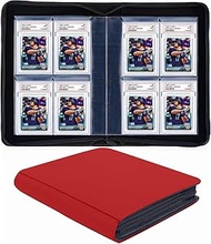 40 Pockets Graded Card Binder, Toploading PSA Slab Holder Album, PU Leather Graded Card Storage Bind