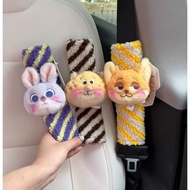 Crazy Zoo Judy Nick car seat belt plush shoulder pads car cartoon cute doll Ws4g