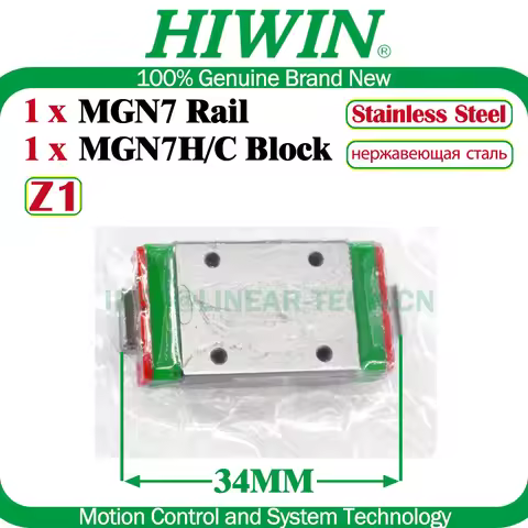 Original HIWIN MGN7H MGN7C Rail 34MM Z1 Preload Stainless Steel Linear Rail HIWIN Linear Rail Carria