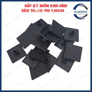 [Set of 10] Shaped Aluminum Rod End Cap - Profile 4040 Aluminum Bar End Cap