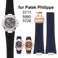 25mm Silicone Watch Strap for Patek Philippe 5711 5980 5726 Band Waterproof Soft Watch Band Women Me