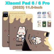 For Xiaomi Pad 6 (2023) 11.0" Mi Pad6 Pro Fashion Tablet Case Cute Cartoon Series Anime Pattern Flip Stand Casing PU Leather Protective Cover