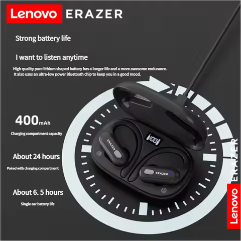 Lenovo ERAZER XT60 PRO Sports Headphones TWS Wireless Earphones HiFi Sound Earbuds ANC Noise Reducti