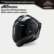 หมวกกันน็อค Alpinestars Supertech R10 Solid Helmet Color: White Glossy/Black Matte
