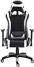 office chair WSDSX Chair Computer Chair High Back Computer Chair with Free Function Ergonomic Racing Office Chair Height Adjustable Leather Desk Gaming Chair with Headrest and Lumbar Support,Black Blu