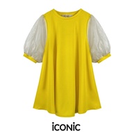 iCONiC KEAW TOP #5115 เสื้อยาว ผญ ผ้ายืด แต่งแขน ผ้าแก้ว ทรงหลวม อก40" ยาว28" สะโพก62" เสื้อแฟชั่น เ