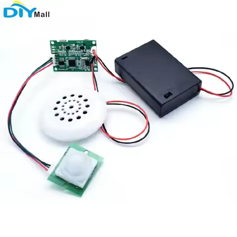 MP3 Music Voice Playback Kit Sound Recording Module with PIR Infrared Sensor Support USB Download TF