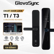 Smart Lock with Handle, Fingerprint Door Lock, Keyless Entry Door Lock, Digital Keypad Deadbolt Digi
