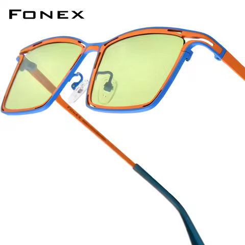 FONEX Titanium Sunglasses Women New in Trendy Brand Design Polarized Sun Glasses High Quality Japane