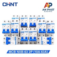 Aptomat MCB CHINT NXB-63 2 Phase 10A to 63A cutting current 6kA protects and shuts off power in civi