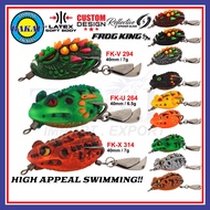 40mm Bakau Lure Frog King FK (6.5g-7g) Latex soft Body Custom Design Umpan Katak TCE Tackles