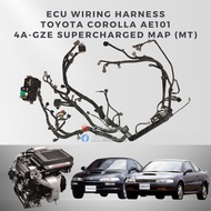 ECU Wiring Harness (complete) Toyota 1.6L 4AGZE Supercharged Map removed from Corolla AE101 Levin Tr
