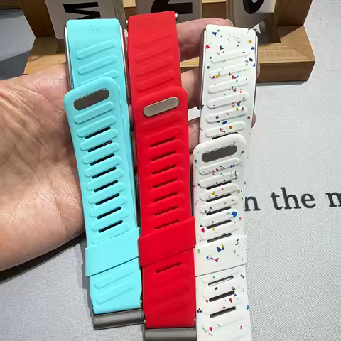 Suitable for Whoop 5.0 dual color silicone sports strap PEAK/LIFE with silver metal frame MG replace