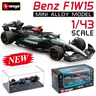NEW Bburago 1:43 F1W15 Mercedes-Amg Alloy Miniature Diecast Model #44 #63 Benz Acrylic Packaging Hig