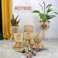 Prefered Pasu Rottan Berkaki/pasu bunga/pasu pokok viral/bakul pokok/basket flower/flower pot/rattan