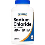 Nutricost Sodium Chloride 1000mg, 240 Tablets - Salt Tablets,, Gluten Free