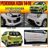 PERODUA AXIA G SPEC 2014-2016 INTER CROSS STYLE BODYKIT (INTER CROSS) SKIRT LIP FOR AXIA G-SPEC AXIA