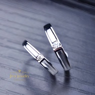 Men's/women's SILVER COUPLE FIANCE WEDDING WEDDING RING - J454