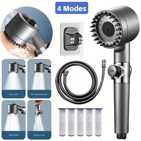 Adjustable Shower Head Mode Rainfall Shower Large Flow Shower Head High Pressure Water Saving Shower