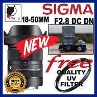 READY STOCK SIGMA 18-50MM F2.8 DC DN LENS FREE UV FILTER 55MM