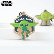 1PC Disney Officially Lisensed Star Wars Yoda Keychain Levitate Snack Time Soft Touch PVC Bag Clip Y
