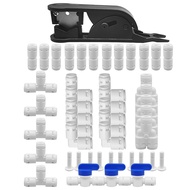 (SNMI) Water Tube Fittings Kit1/4inch OD Quick Connect Push to Connect Fittings for RO/DI Water Filt