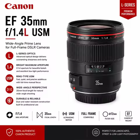 Canon EF 35mm f/1.4L USM For Canon Camera