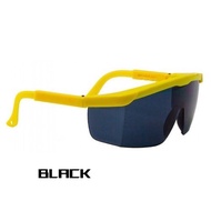 Safety Spectacle Black/Clear Lens With Yellow Frame